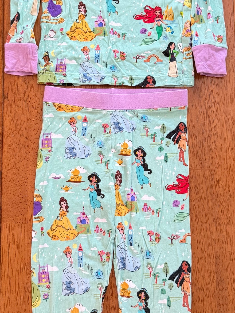 Little Sleepies Disney princesses 2T 2 piece pajama set